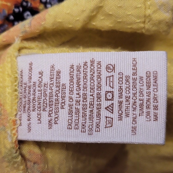 Free People Boho embroidered lace top S - Picture 5 of 12